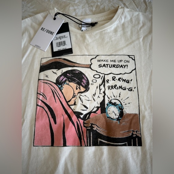 NWT Re/Done Wake Me Up Saturday tee - Picture 2 of 4